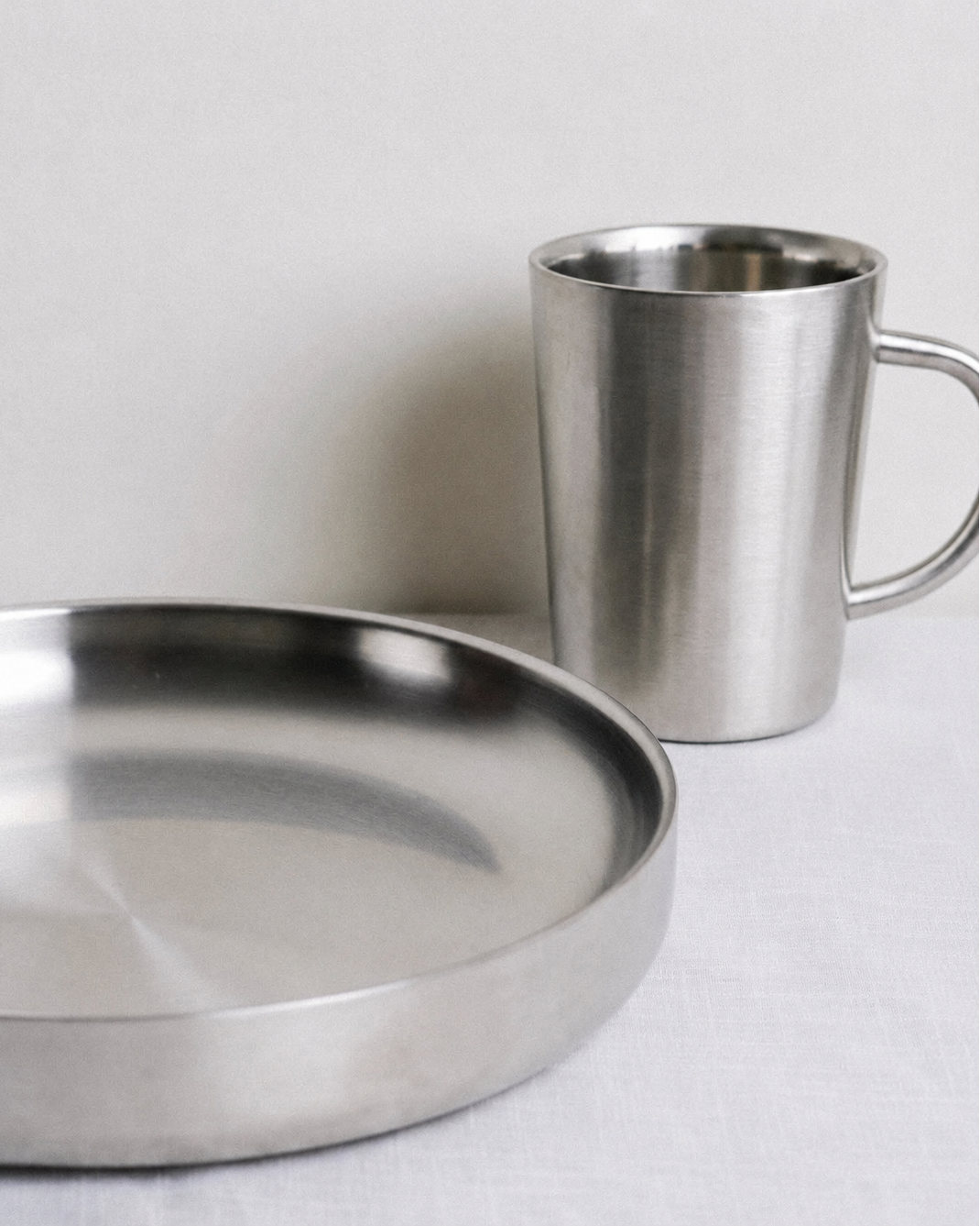 Meridian Mug - Brushed Chrome Coffee Mug