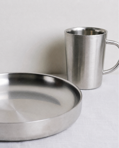 Meridian Mug - Brushed Chrome Coffee Mug