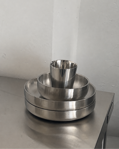 Meridian Cup - Brushed Chrome Tumbler