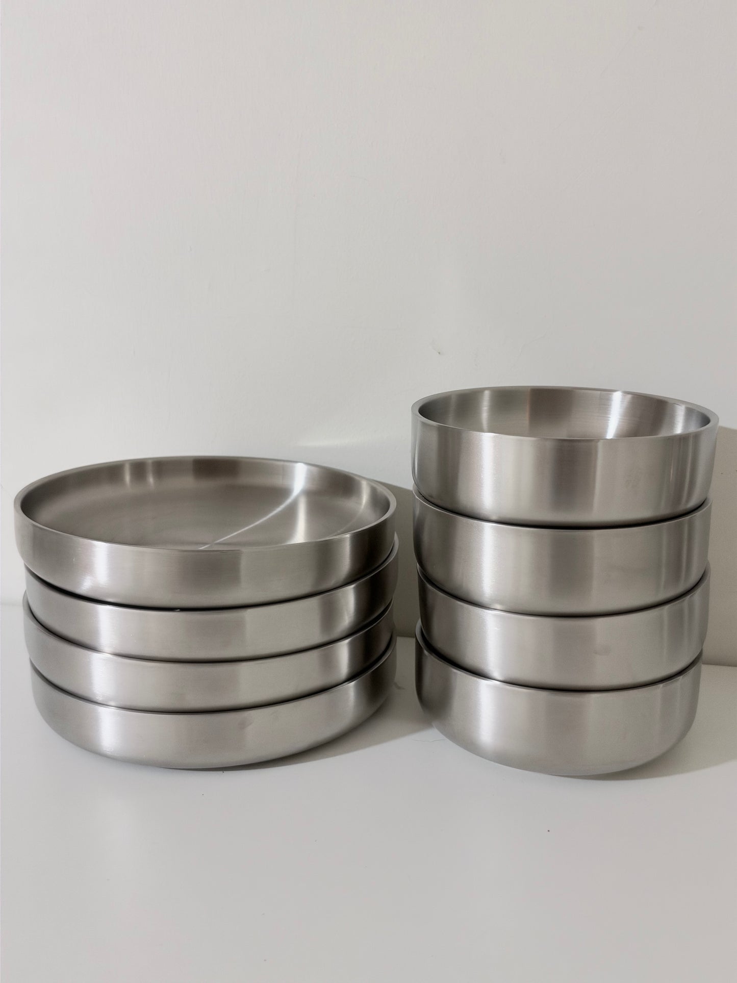 Meridian Bowl - Double Layer Brushed Chrome
